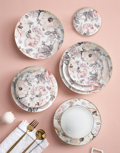 Incanto 16-Piece Fine China Plate Set Serves 4