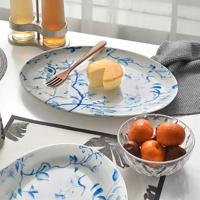 Azul 16-Piece Fine China Plate Set Serves 4