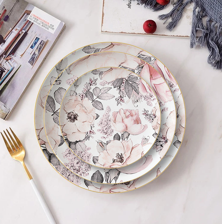 Incanto 16-Piece Fine China Plate Set Serves 4