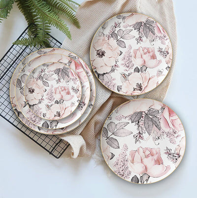 Incanto 16-Piece Fine China Plate Set Serves 4