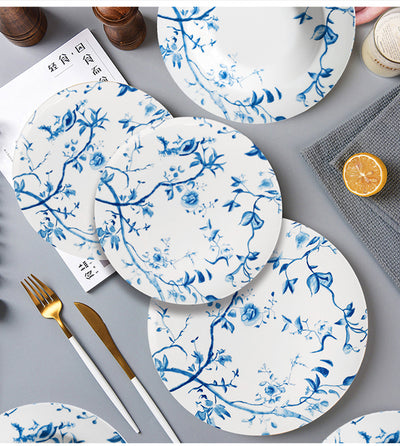 Azul 16-Piece Fine China Plate Set Serves 4
