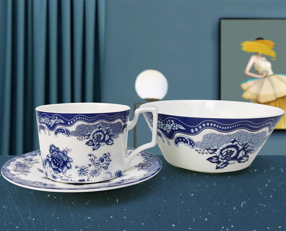 Marina 16-Piece Fine China Plate Set Serves 4