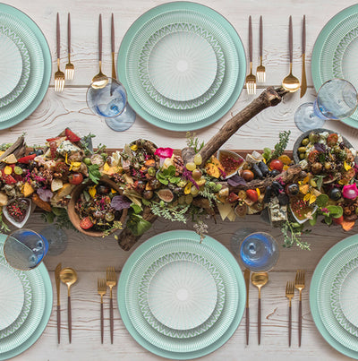 Verte 16-Piece Fine China Plate Set Serves 4