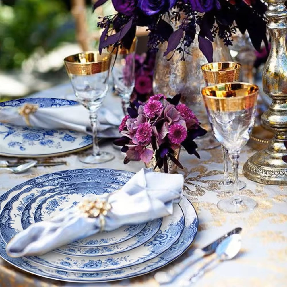 Marina 16-Piece Fine China Plate Set Serves 4