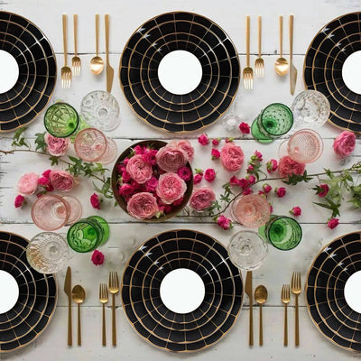 Nero 16-Piece Fine China Plate Set Serves 4