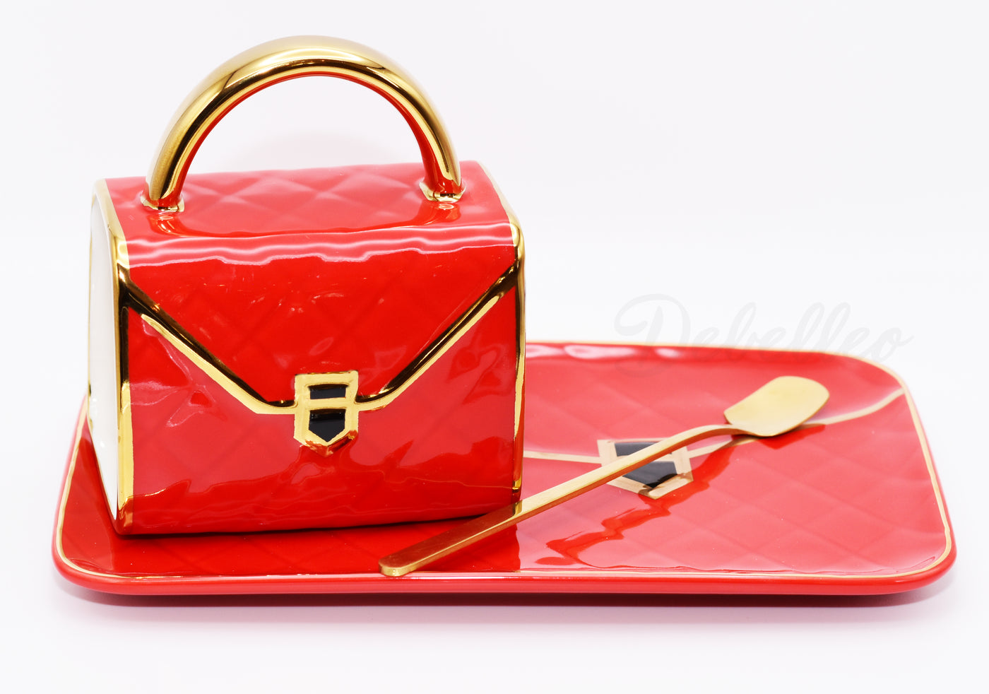 Classic Handbag Coffee Mug with Saucer and Spoon (Set of 2)